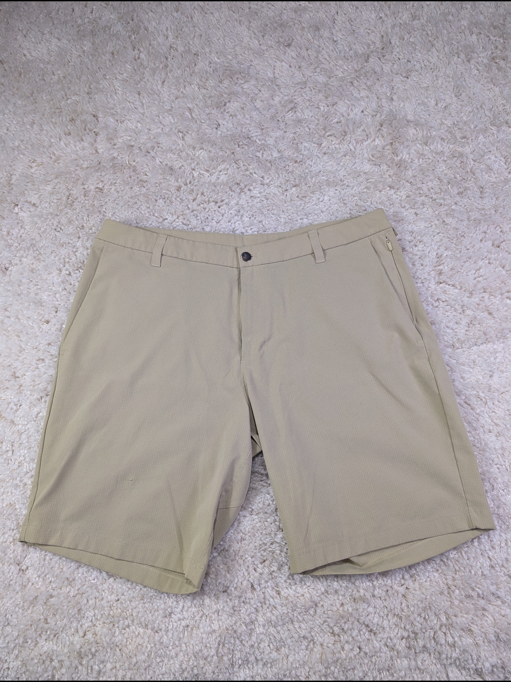 lululemon athletica Men's Flat-Front Stretch Shorts in Khaki